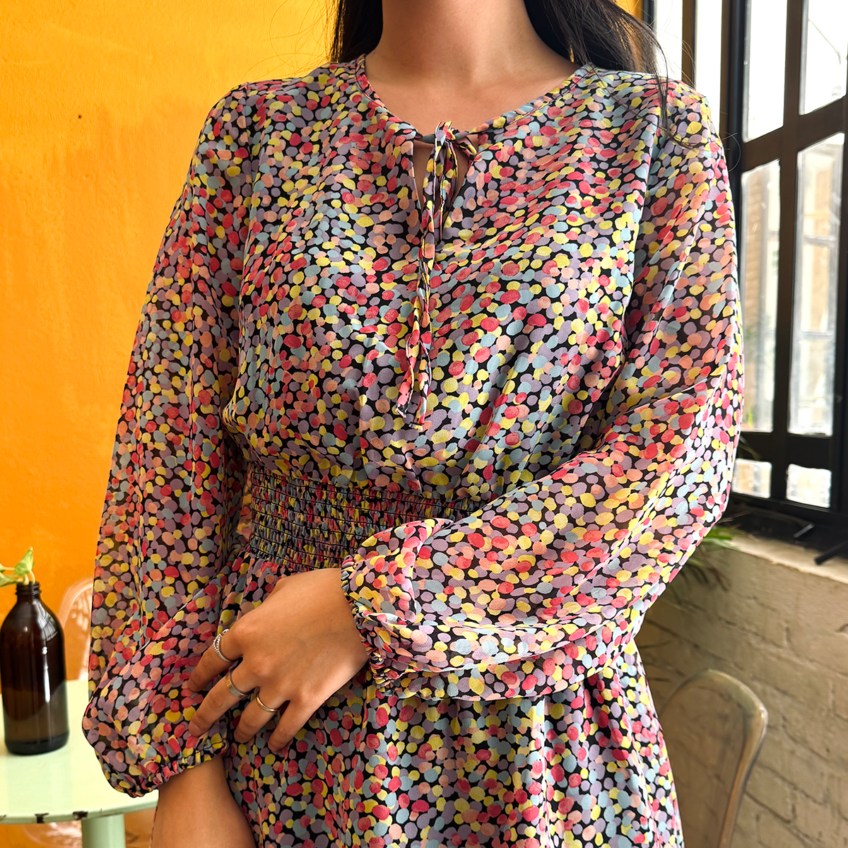 Vestido corto de colores
