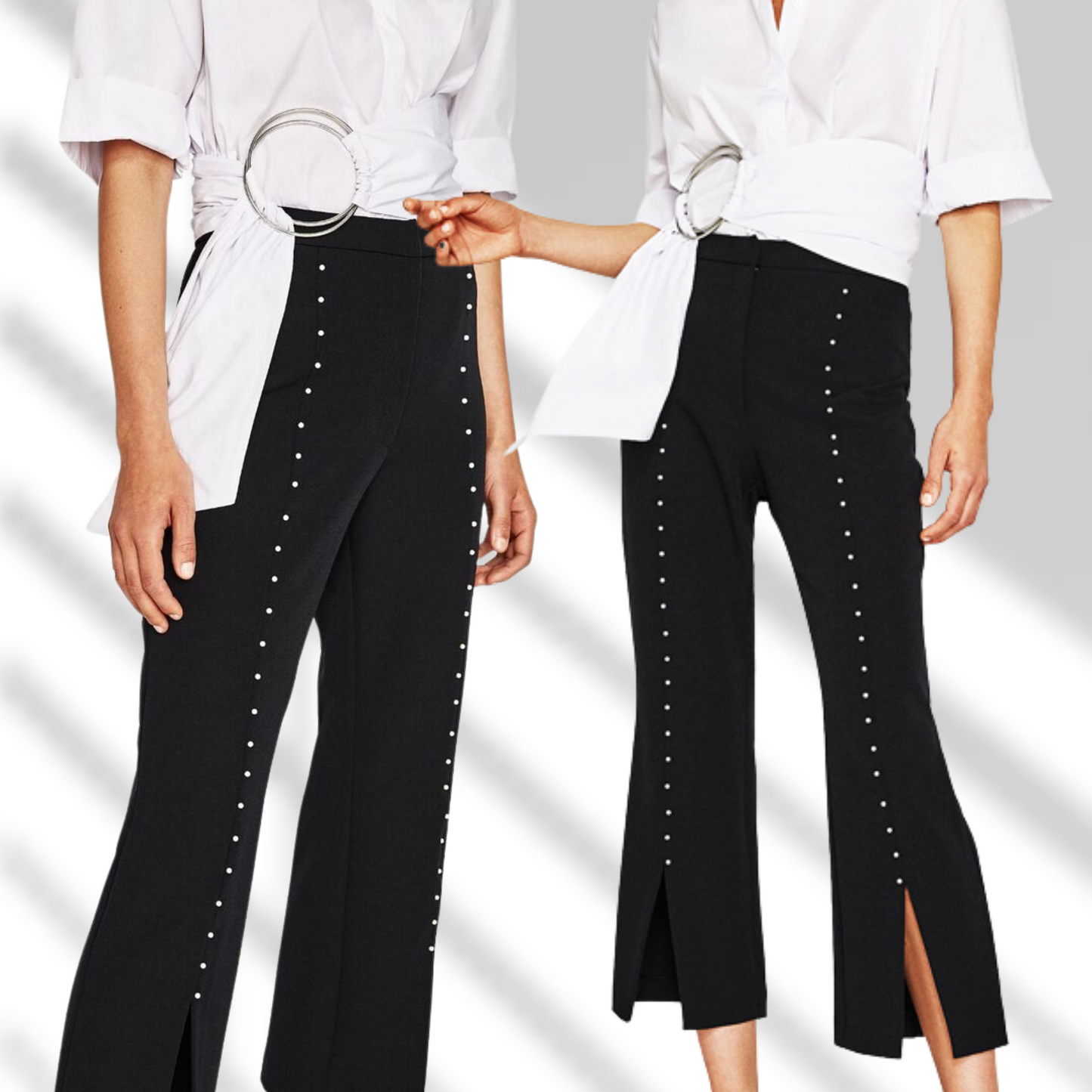 Capri de vestir con perlas