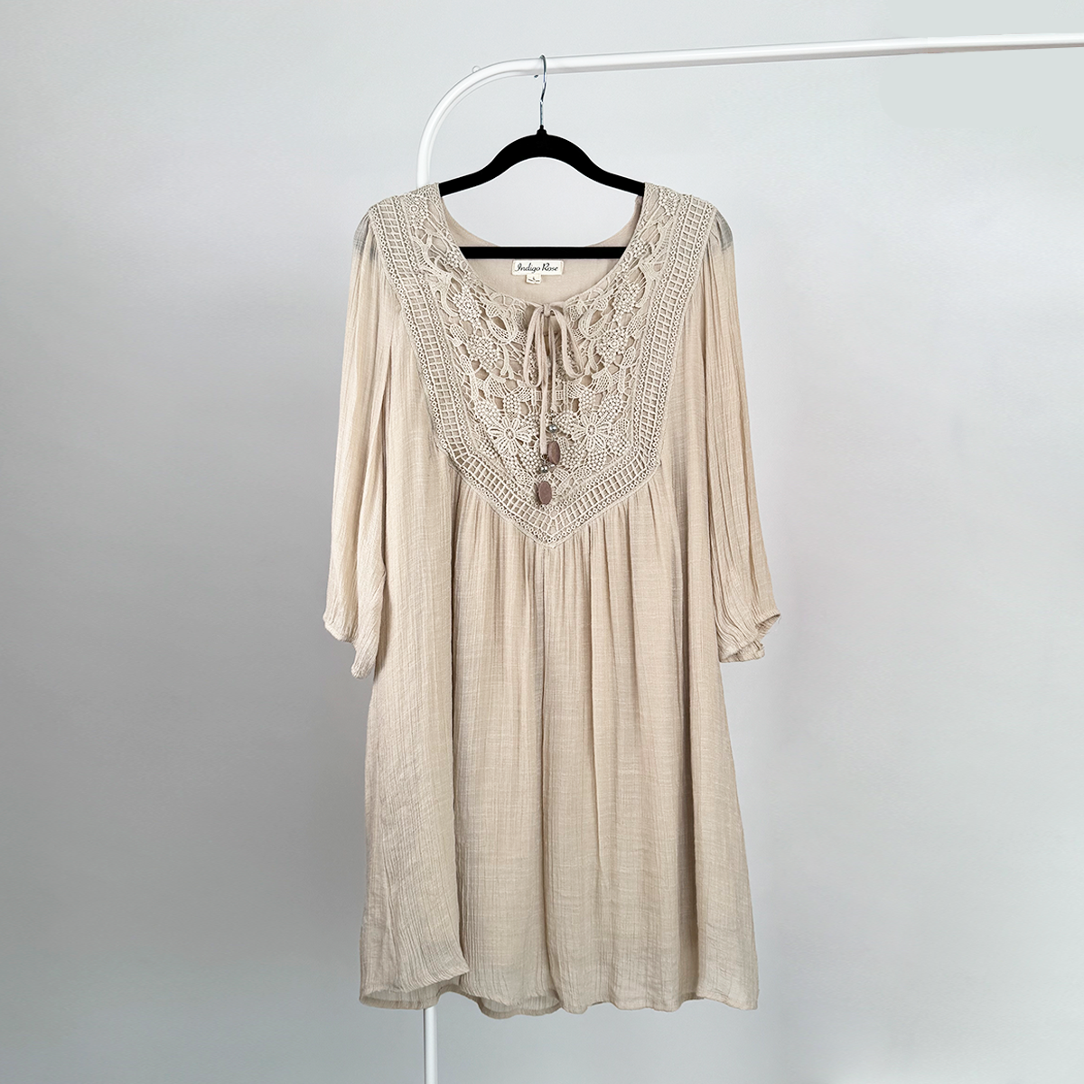 Vestido bohemio manga 3/4