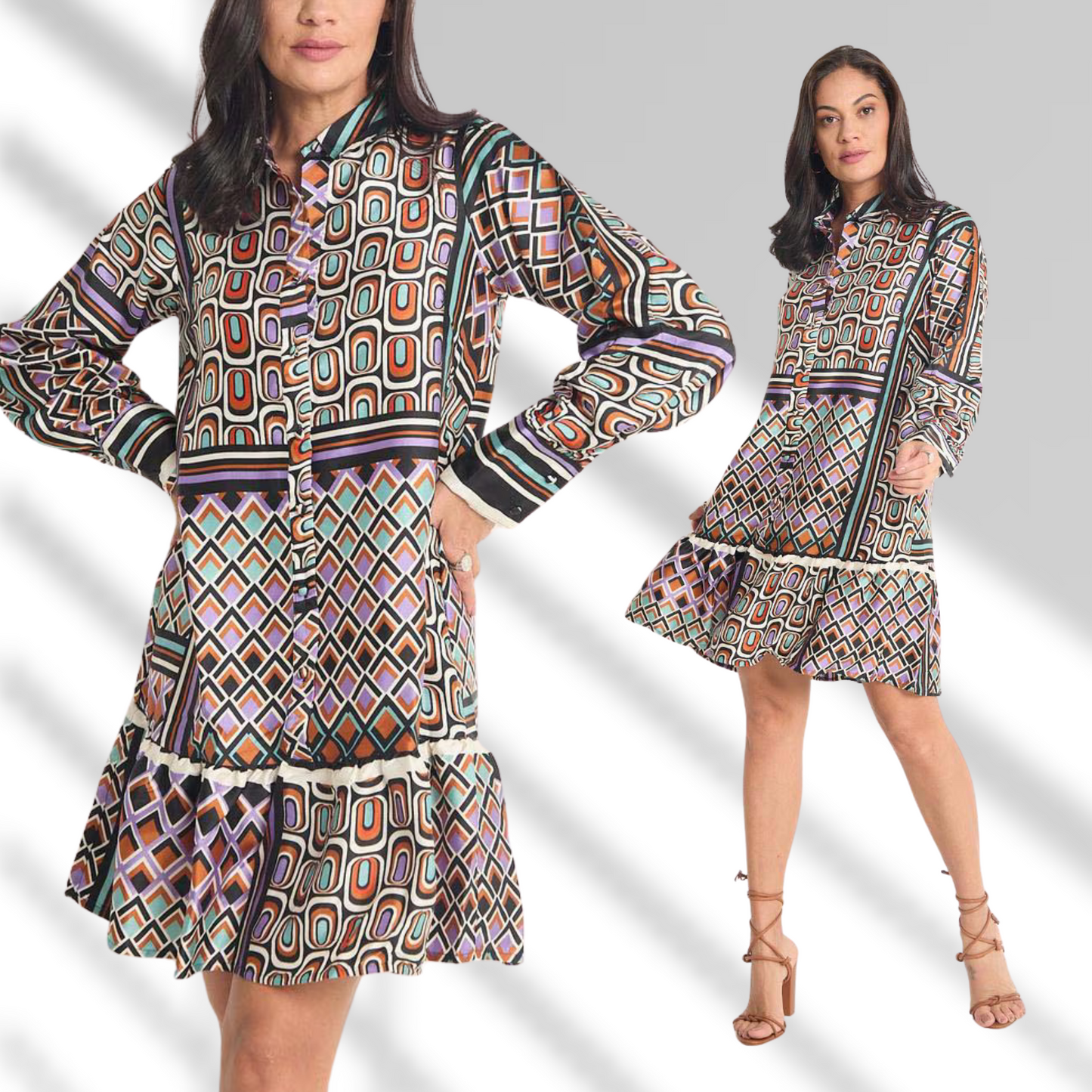 Vestido satinado estilo Art Deco