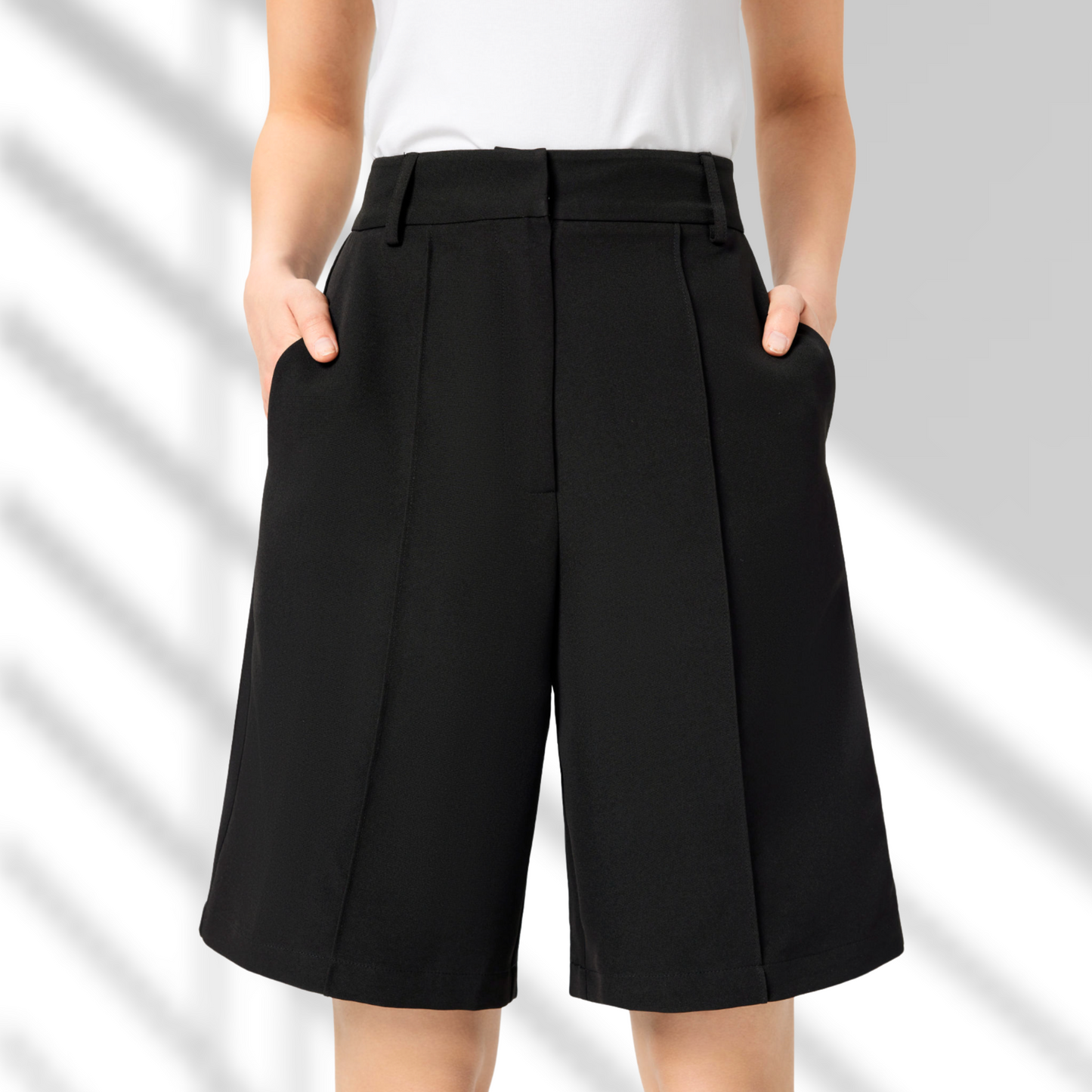 Bermuda de vestir negro