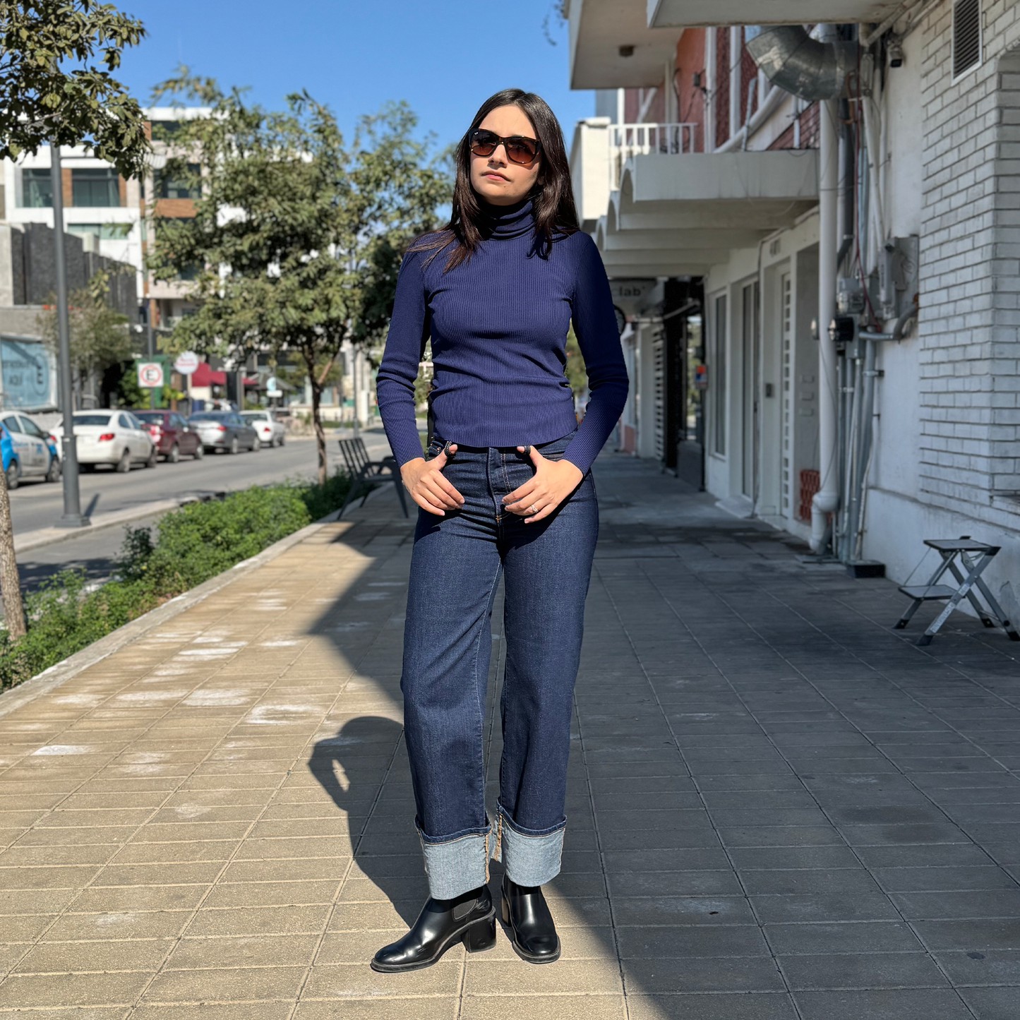Jeans estilo marinero