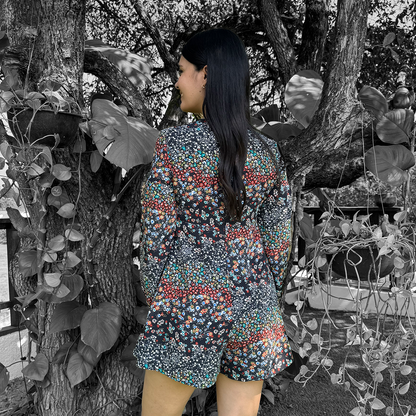 Jumpsuit floreado estilo retro