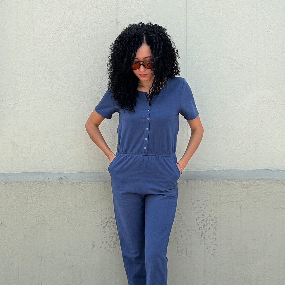 Jumpsuit básico estilo denim