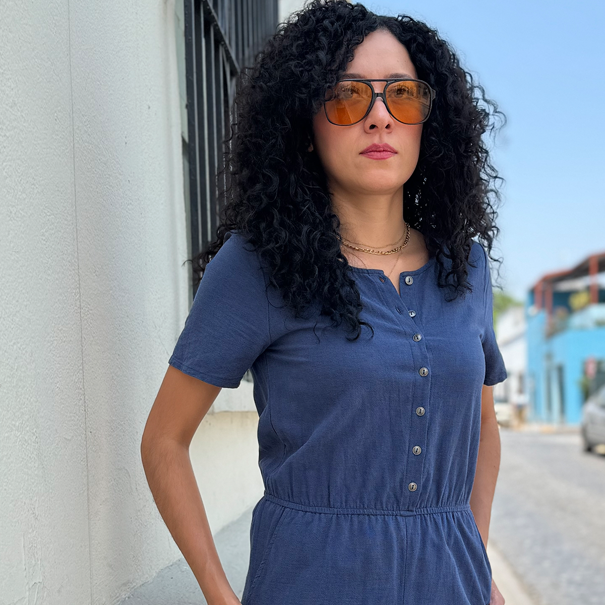 Jumpsuit básico estilo denim