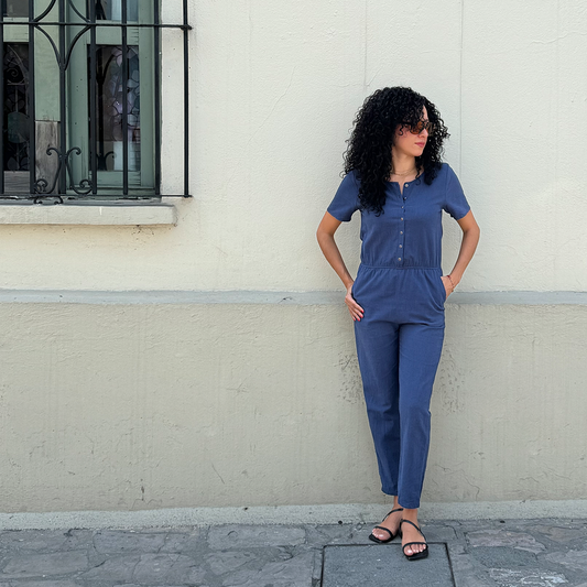 Jumpsuit básico estilo denim