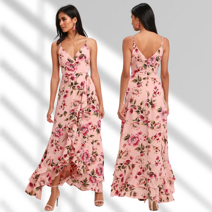 Vestido de noche floreado