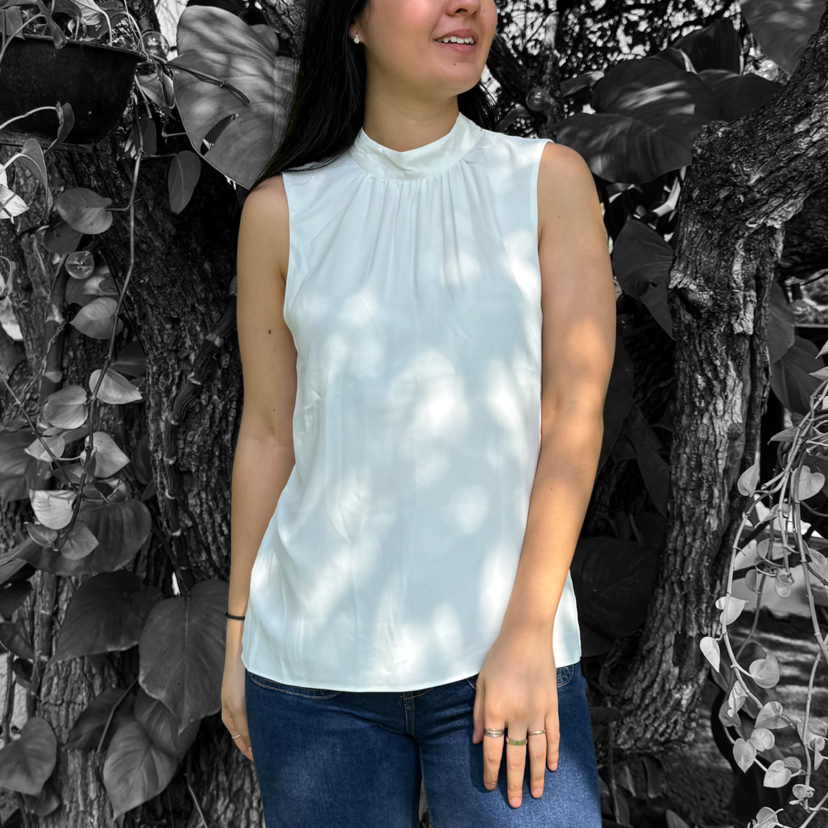 Blusa blanca formal
