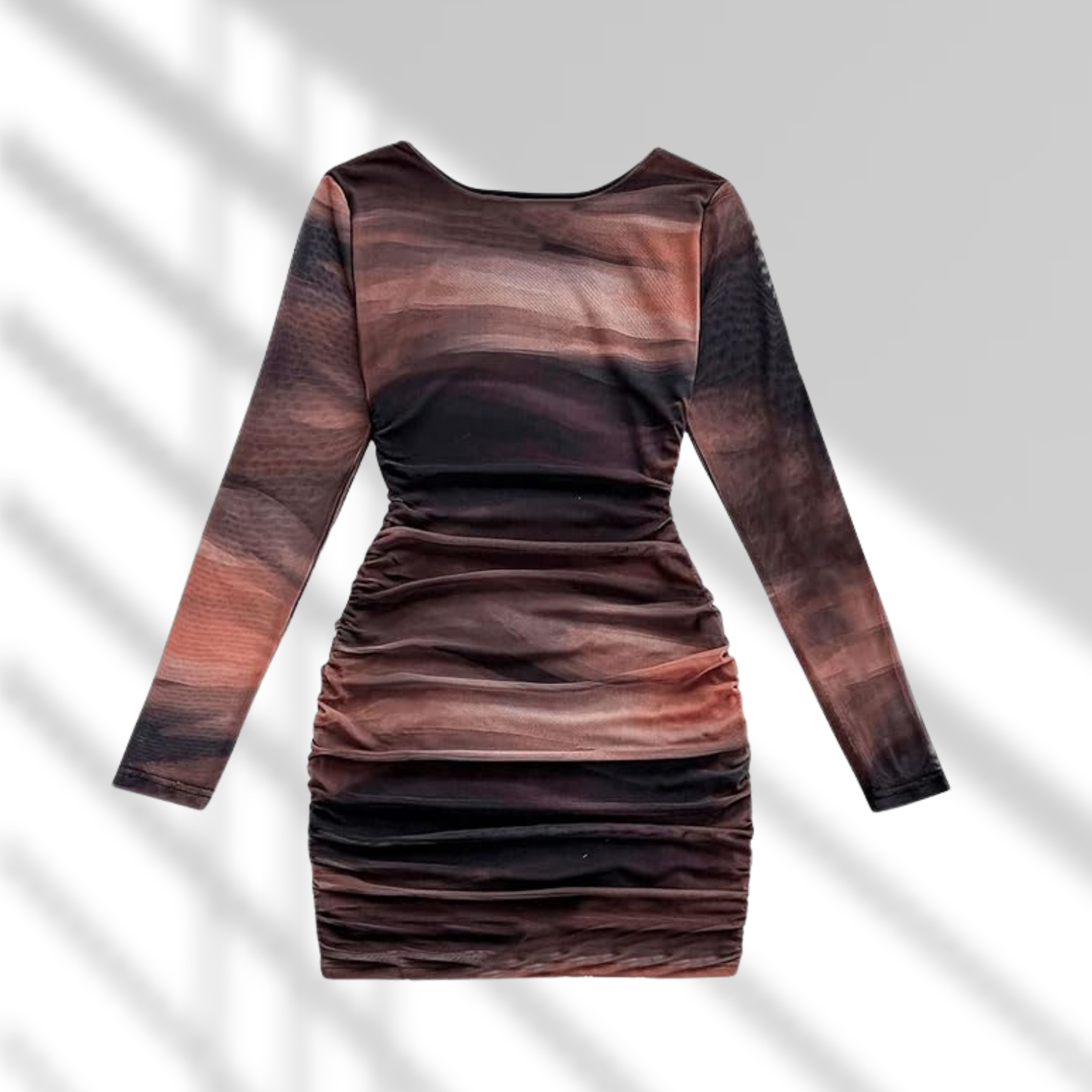 Vestido bodycon mesh de otoño