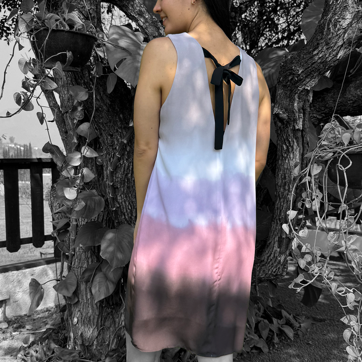 Vestido corto deslavado