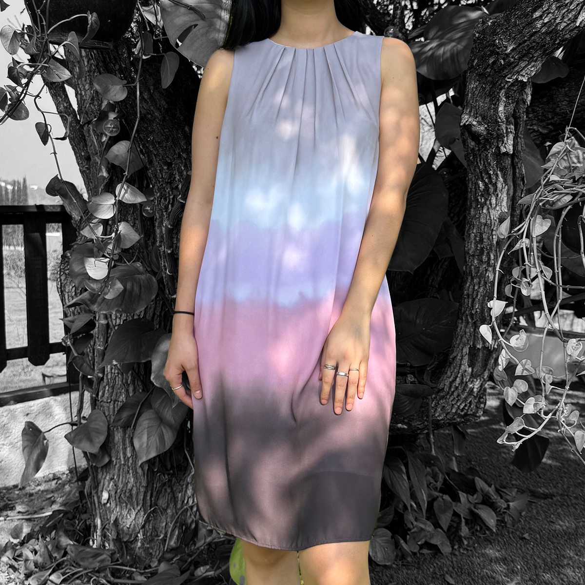 Vestido corto deslavado