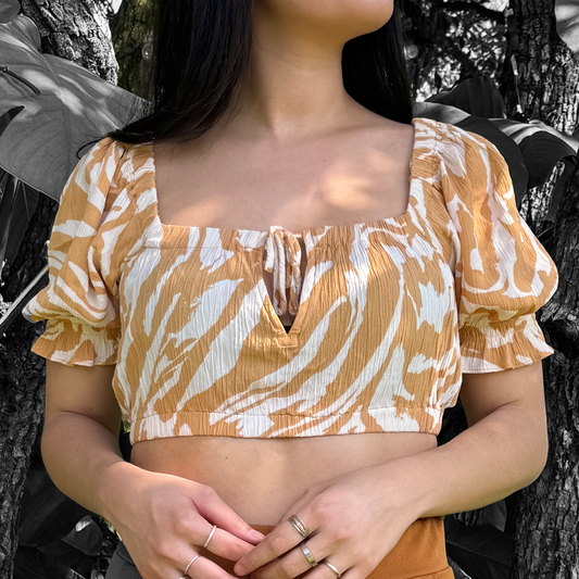 Crop top animal print