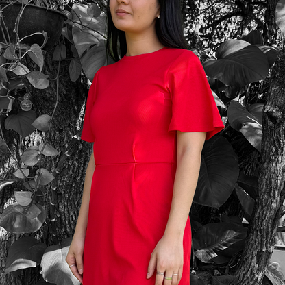Vestido midi rojo