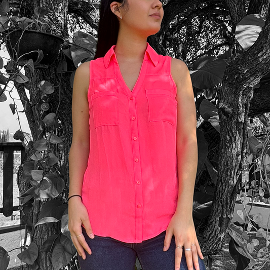 Blusa rosa neon