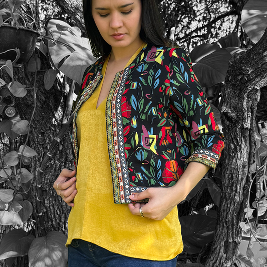 Saco corto estampado bohemio