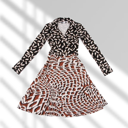Vestido envolvente estilo retro
