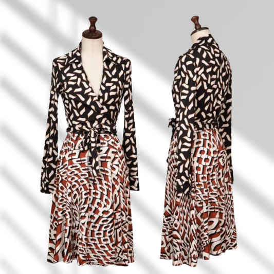 Vestido envolvente estilo retro