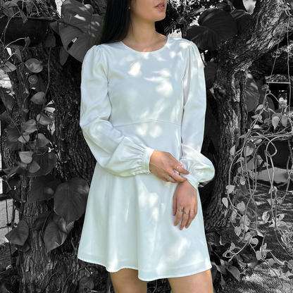 Vestido corto blanco