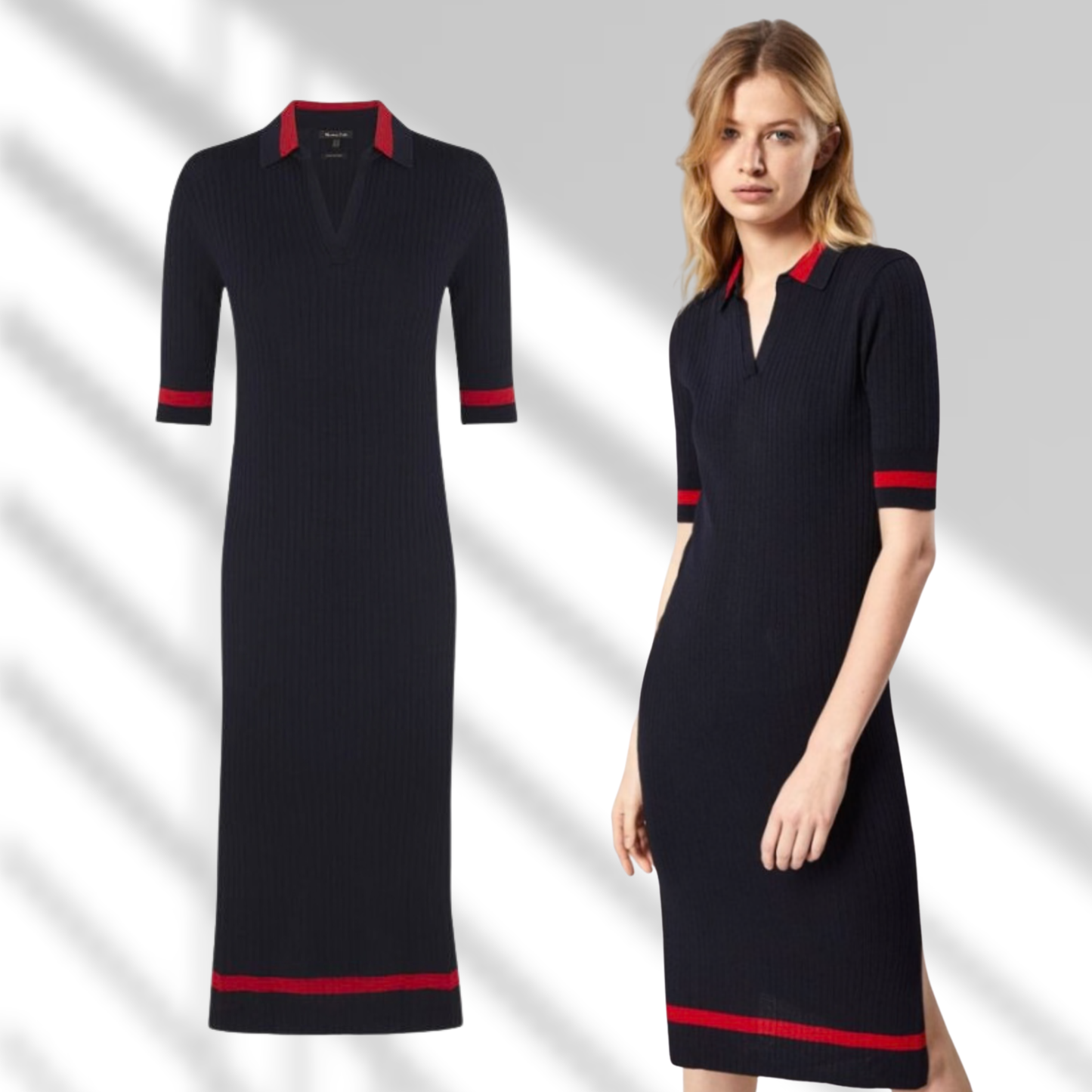 Vestido preppy ajustado