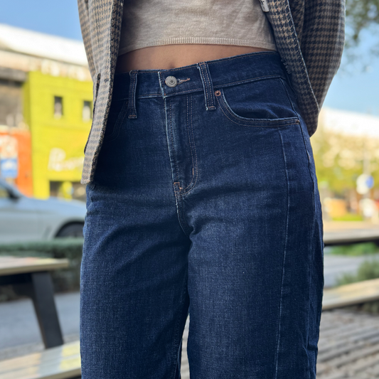 Barrel jeans azul índigo