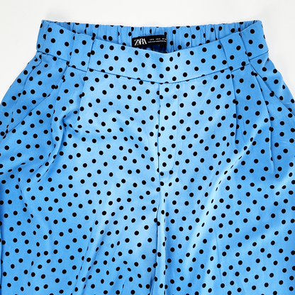Culotte largo azul con lunares
