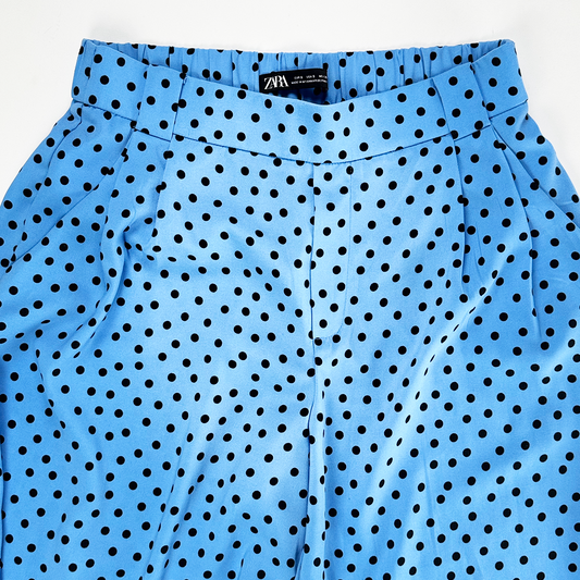 Culotte largo azul con lunares